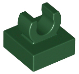 LEGO Fliese (modifiziert) - 1 x 1 mit offenem O-Clip