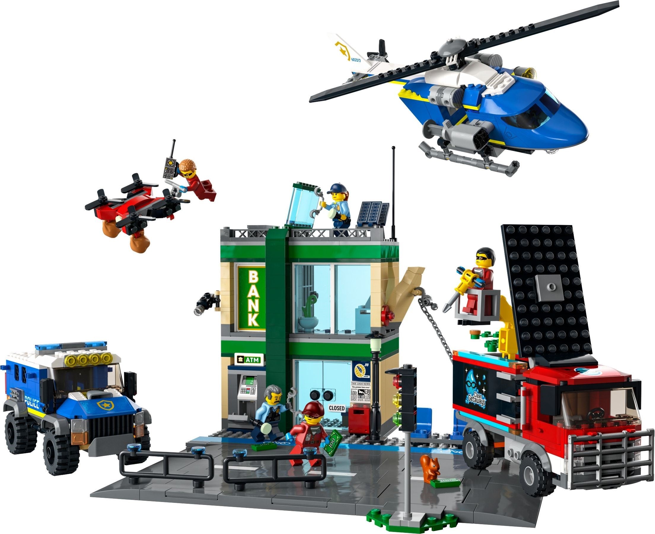 LEGO® bank robbery with chase