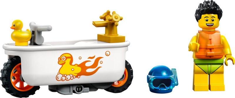 LEGO® bathtub stunt bike