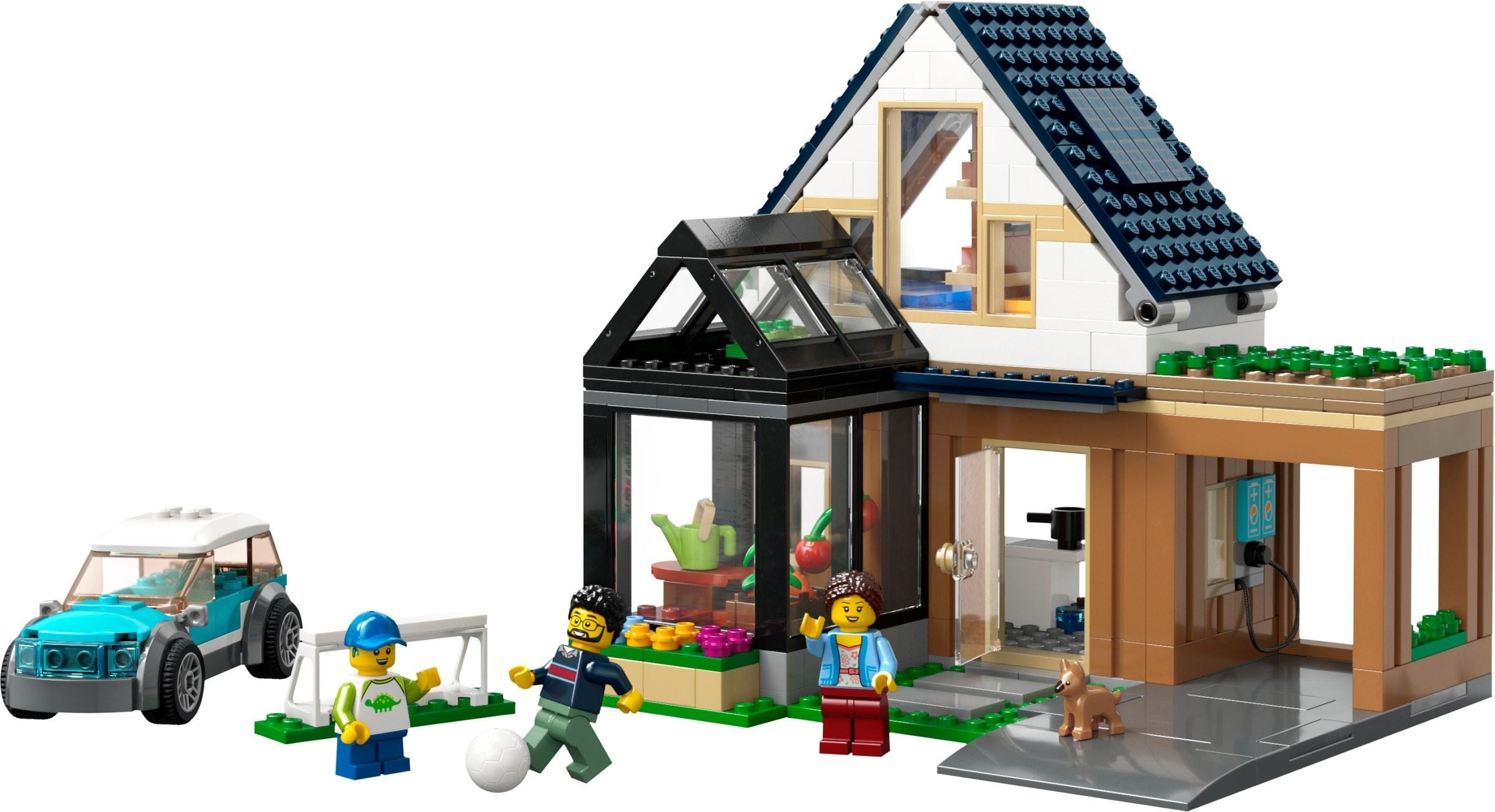 LEGO® Familienhaus mit Elektroauto