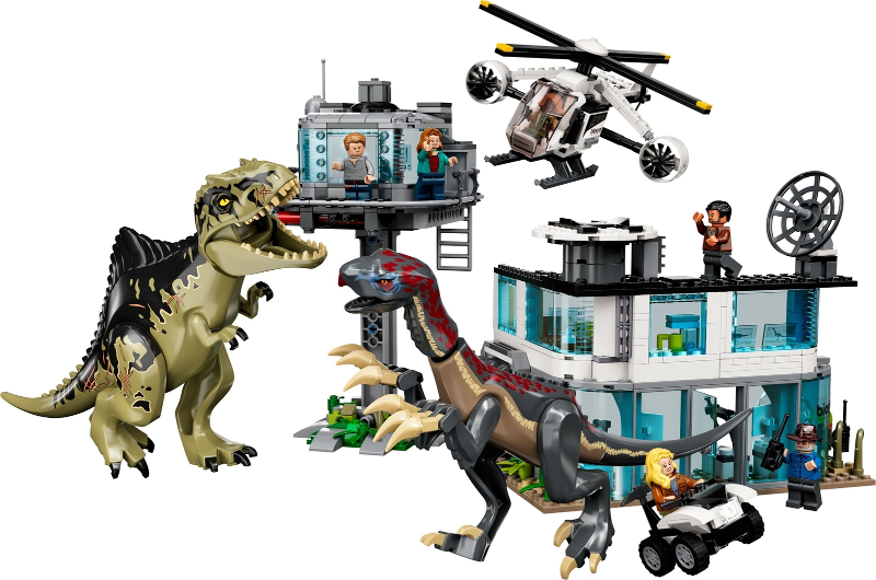 LEGO® Giganotosaurus & Theriziosaurus attack