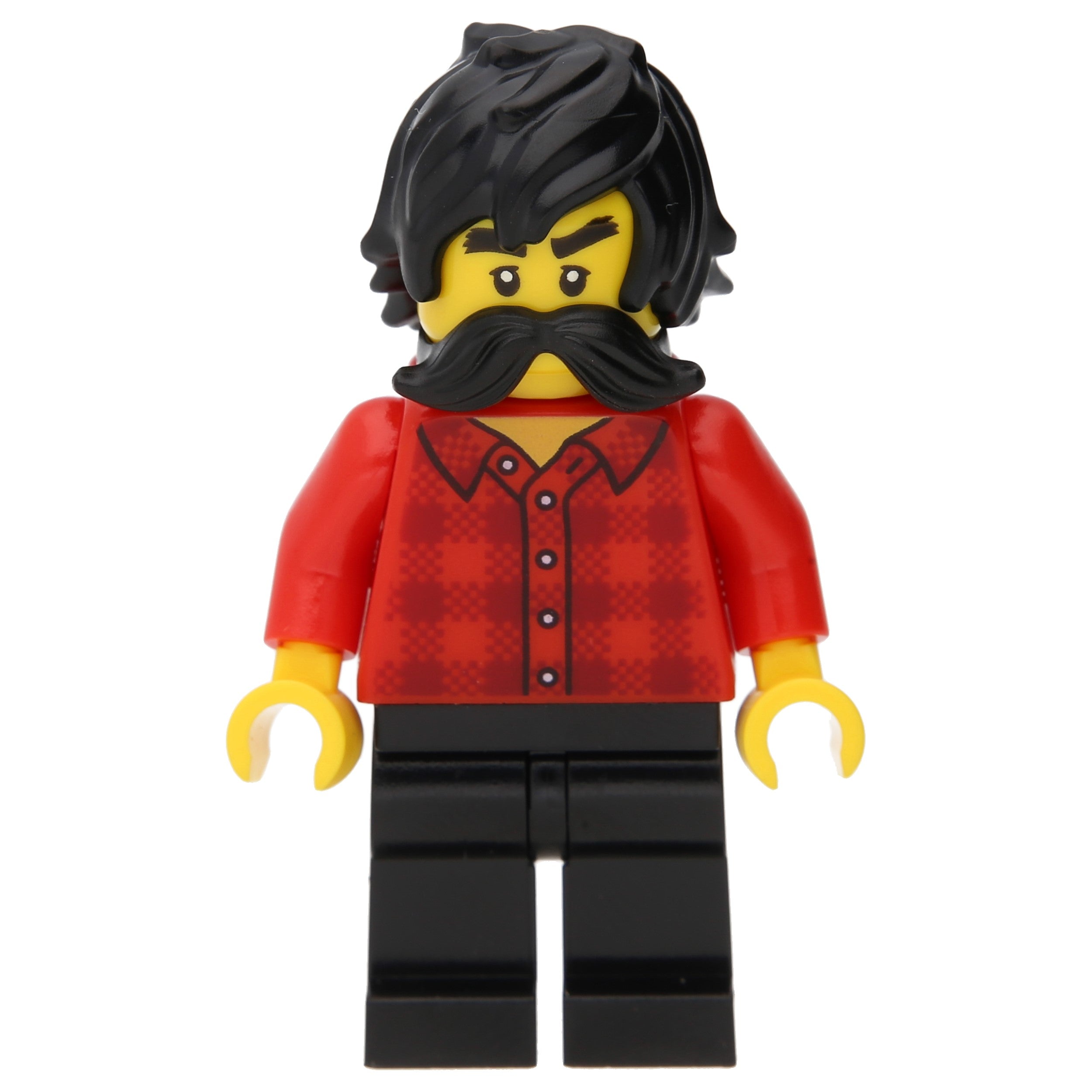 LEGO Ninjago Minifiguren – Avatar Cole im Holzfällerhemd und Schnauzbart