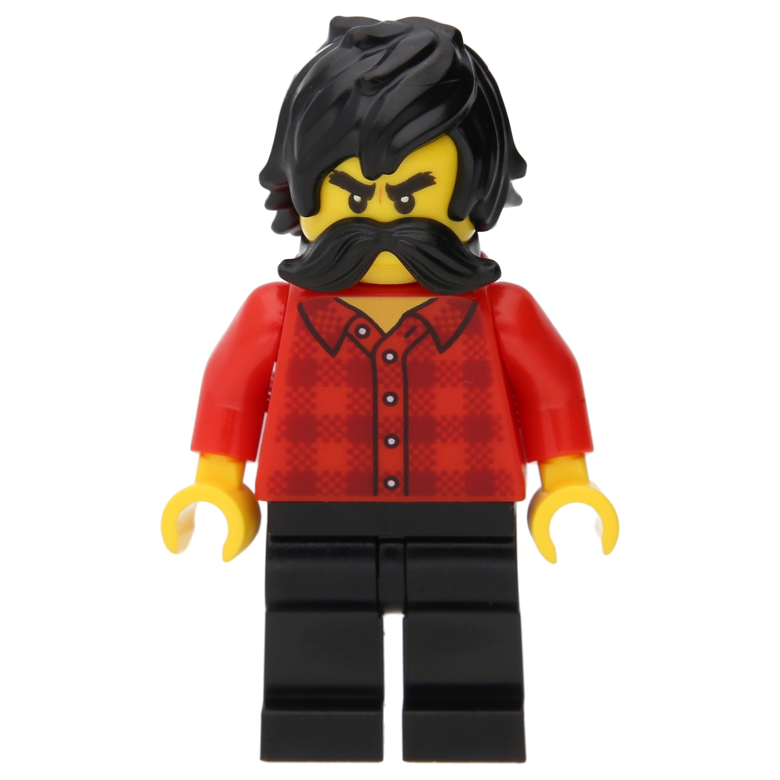 LEGO Ninjago Minifiguren – Avatar Cole im Holzfällerhemd und Schnauzbart