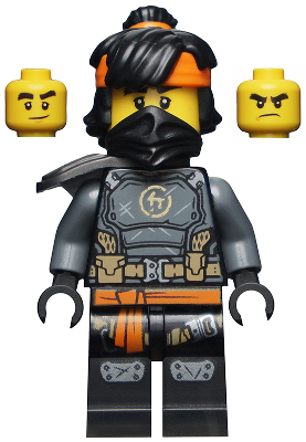 Lego Ninjago Minifigures - Cole with mask and bandana (secret in depth)