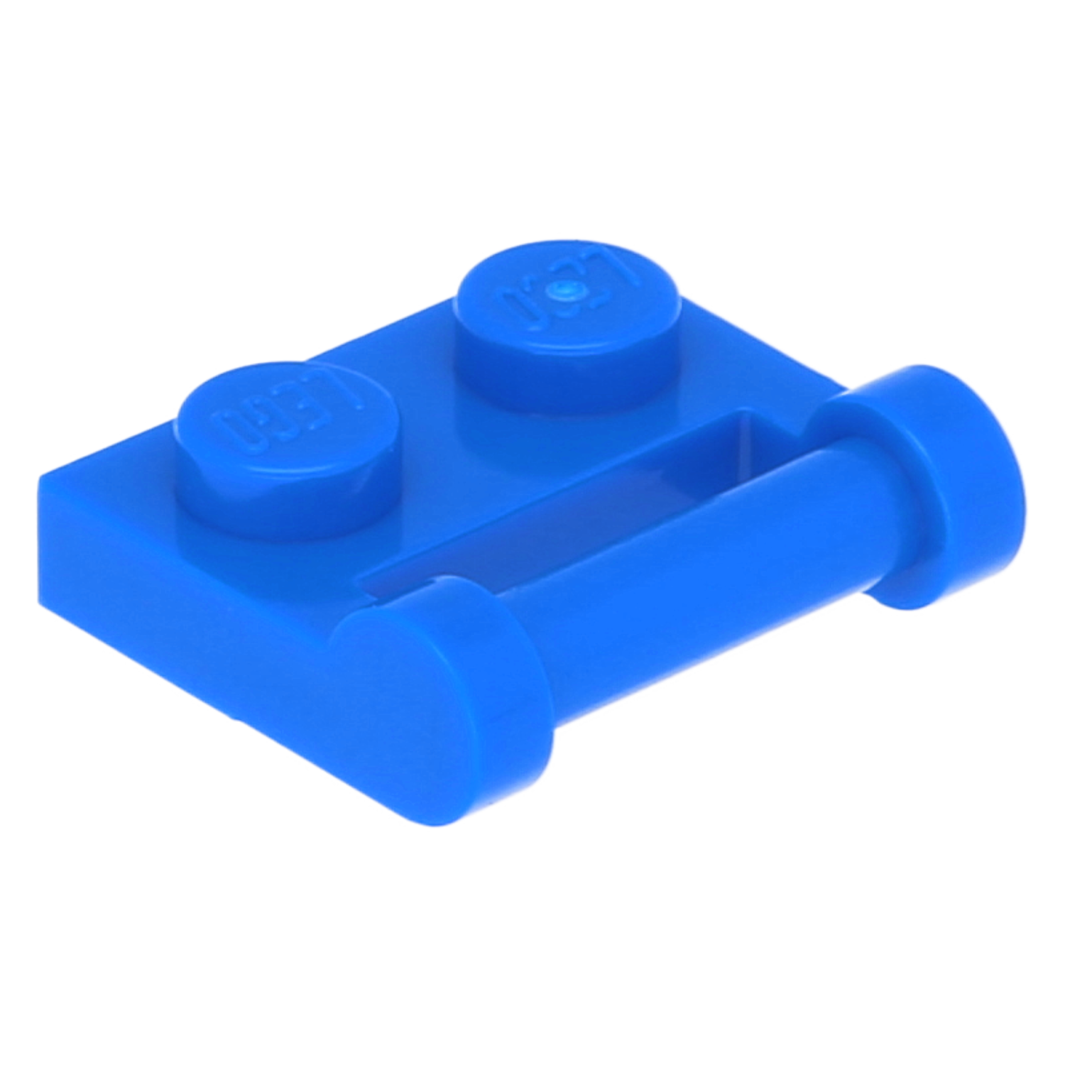 LEGO plate (modified) - plate 1 x 2 with handle on the side, closed ends