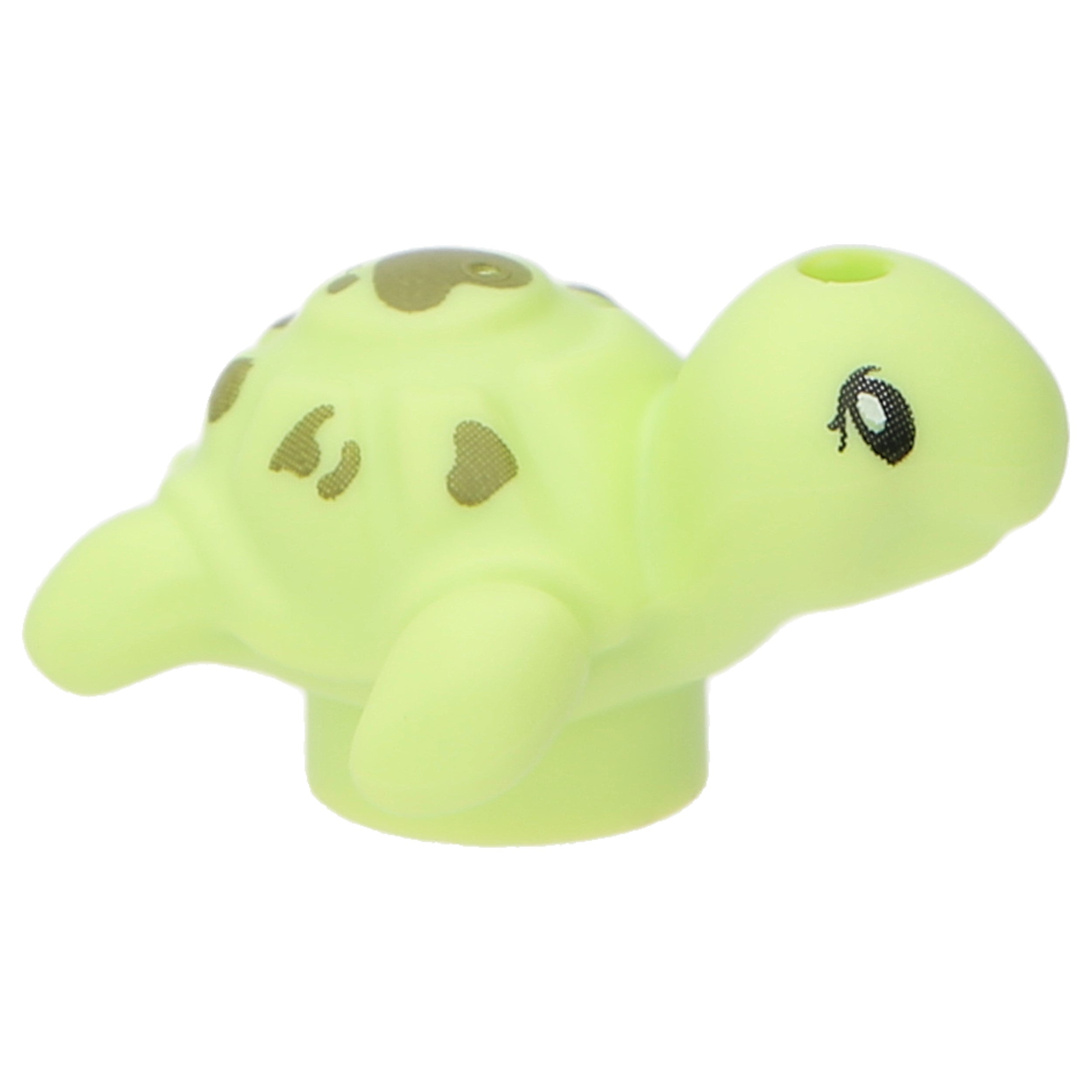 Lego Sea and Sea Loons - Turtle Baby with Black Eyes From Lego Friends (yellow -green)