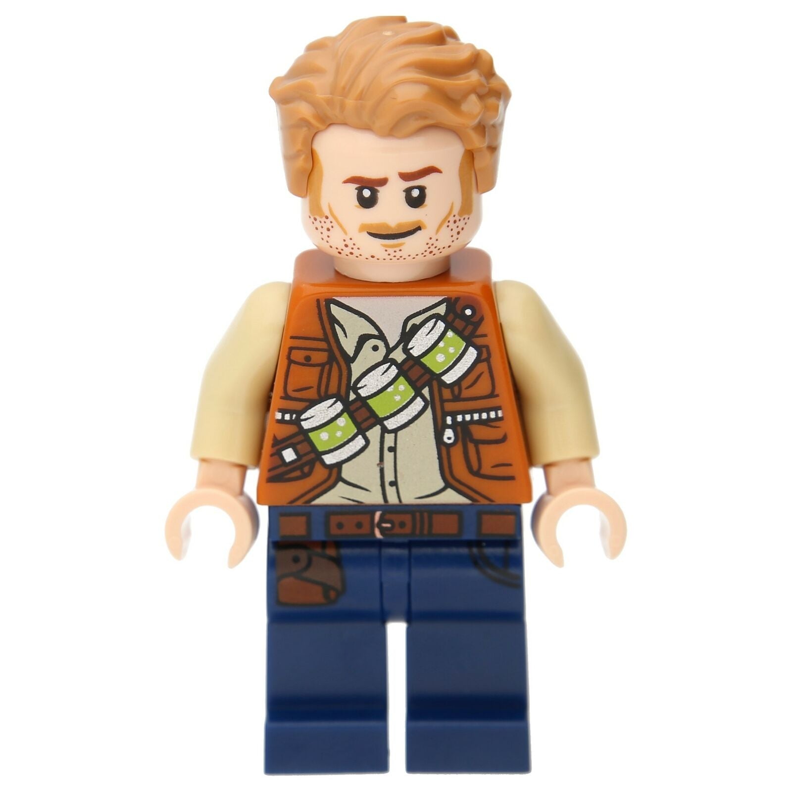 LEGO Jurassic World Minifigur - Owen Grady (limettengrüne Kanister)