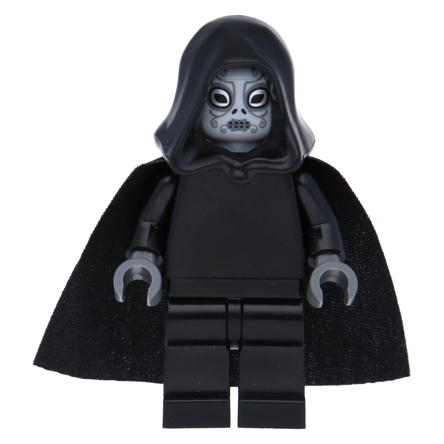 Lego Harry Potter Minifigure - Death Eater with a black cloak and hood